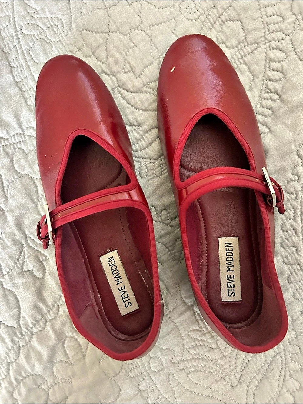 Steve Madden Mary Jane Flats in Red